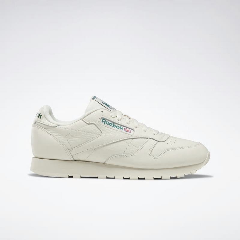 Tenisi Reebok Classic Leather Barbati Albi/Verzi Romania EY6733DJ